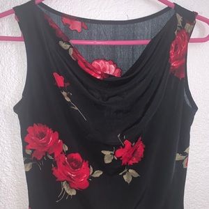 Floral, slik/soft material